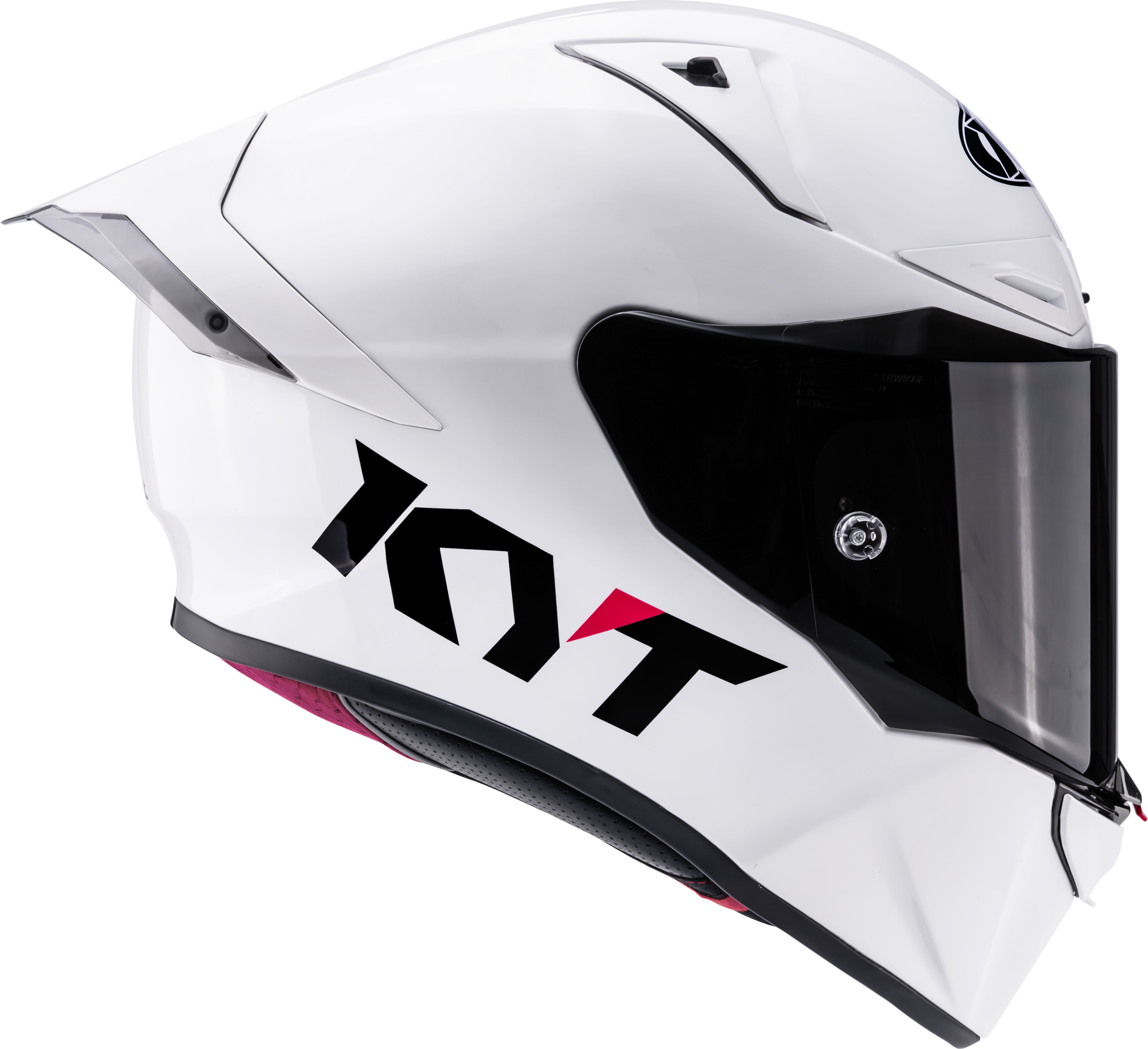 KYT R1R Racing Helm Plain wit glans Y6R100W3 