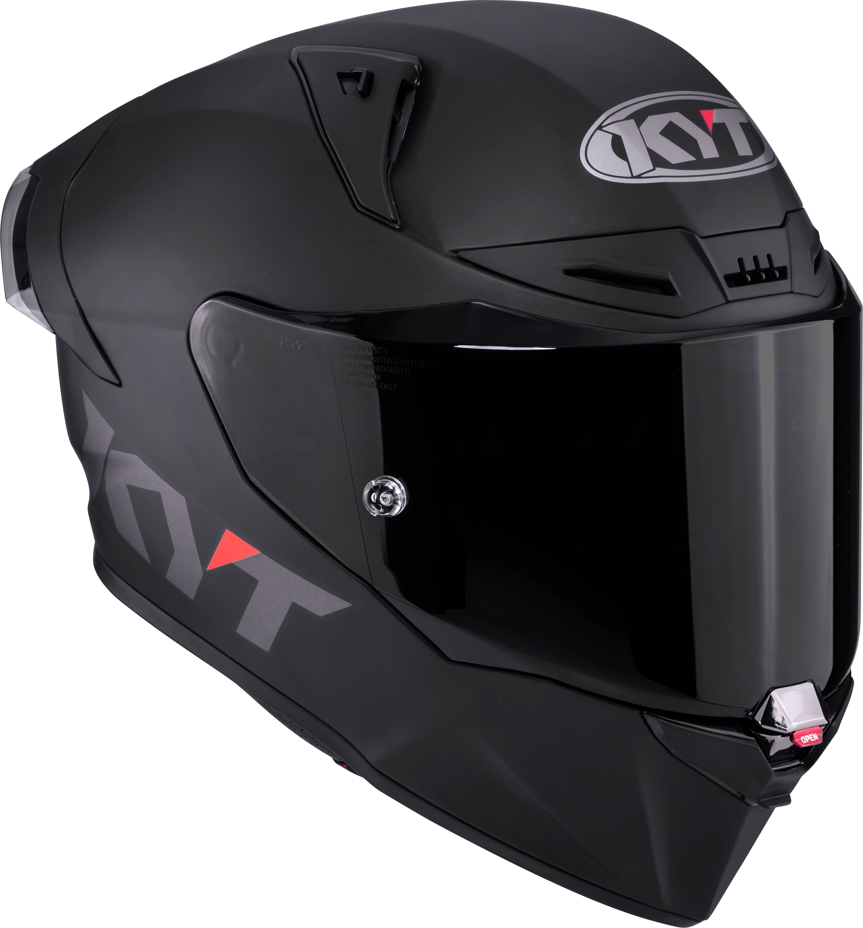 KYT R1R Racing Helm Plain zwart mat Y6R100X6 