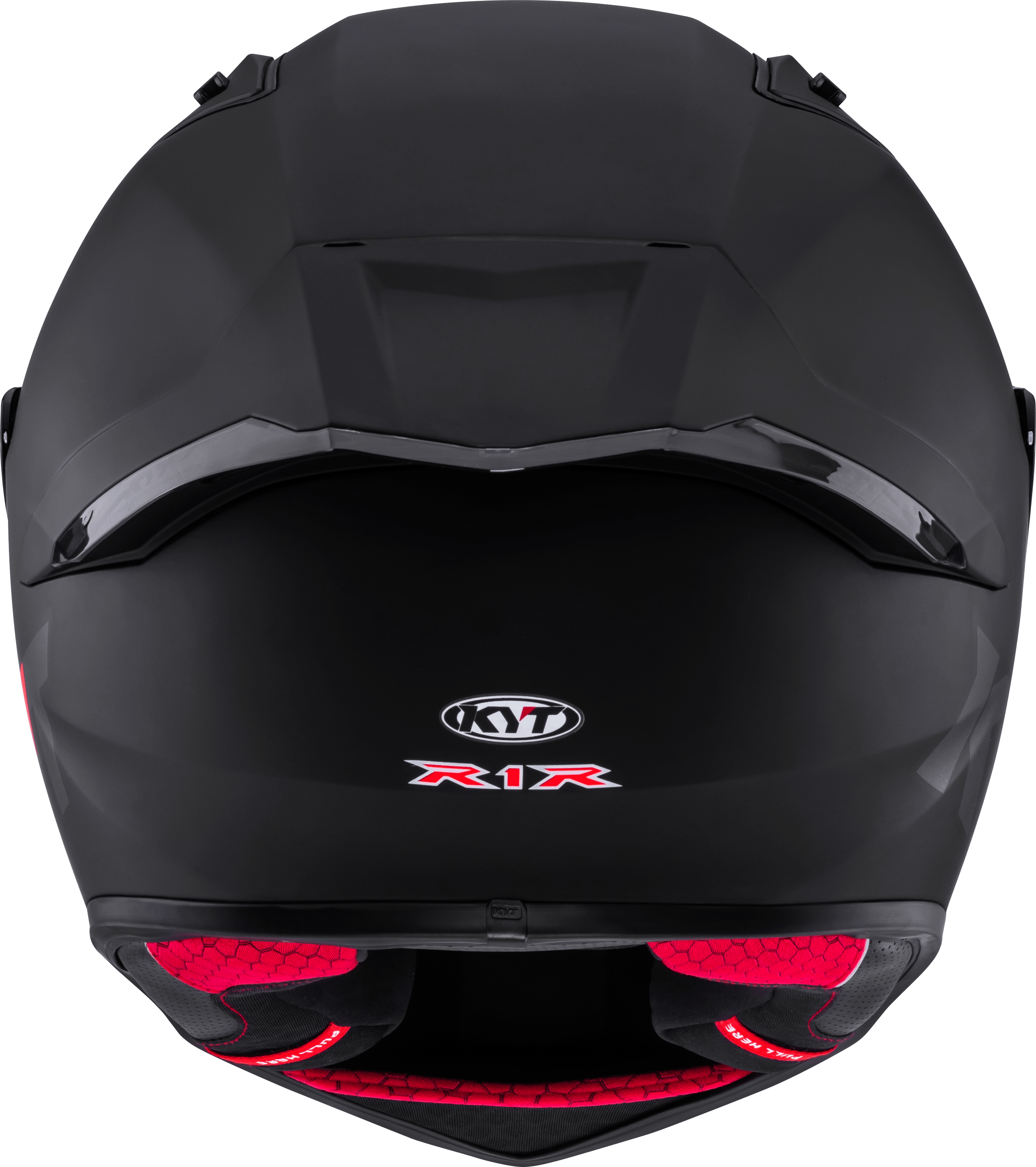 KYT R1R Racing Helm Plain zwart mat Y6R100X6 