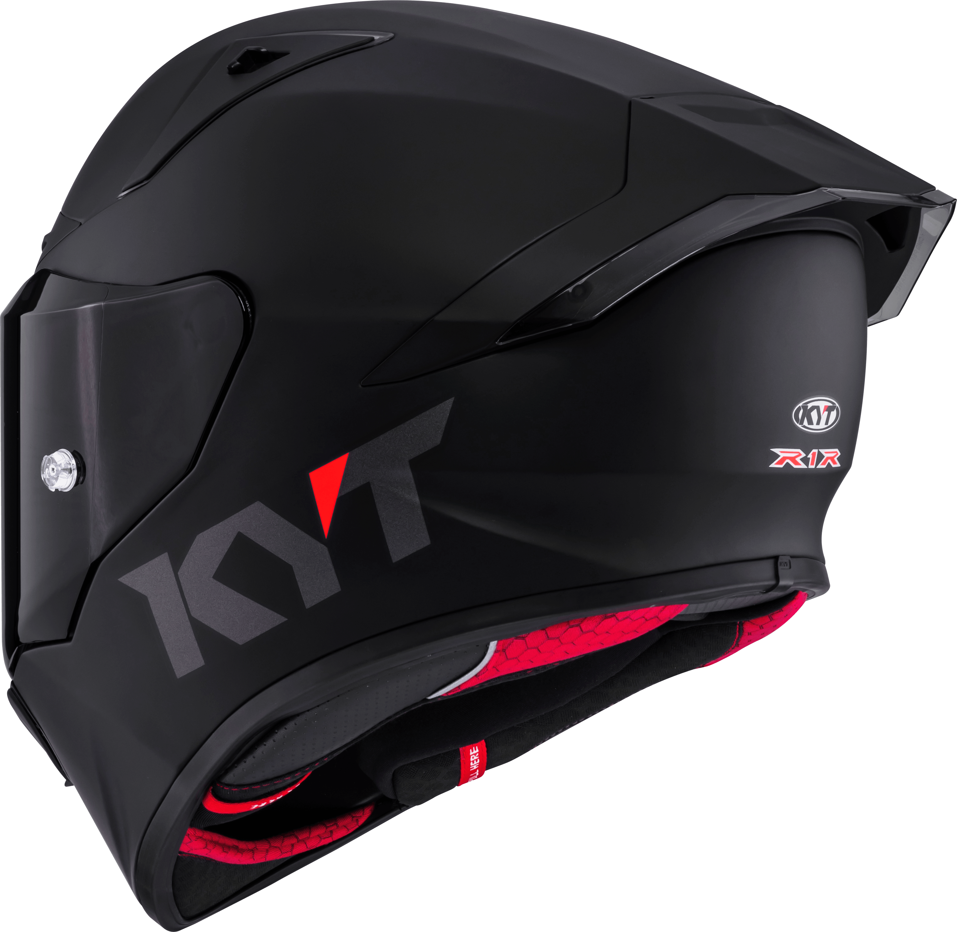 KYT R1R Racing Helm Plain zwart mat Y6R100X6 