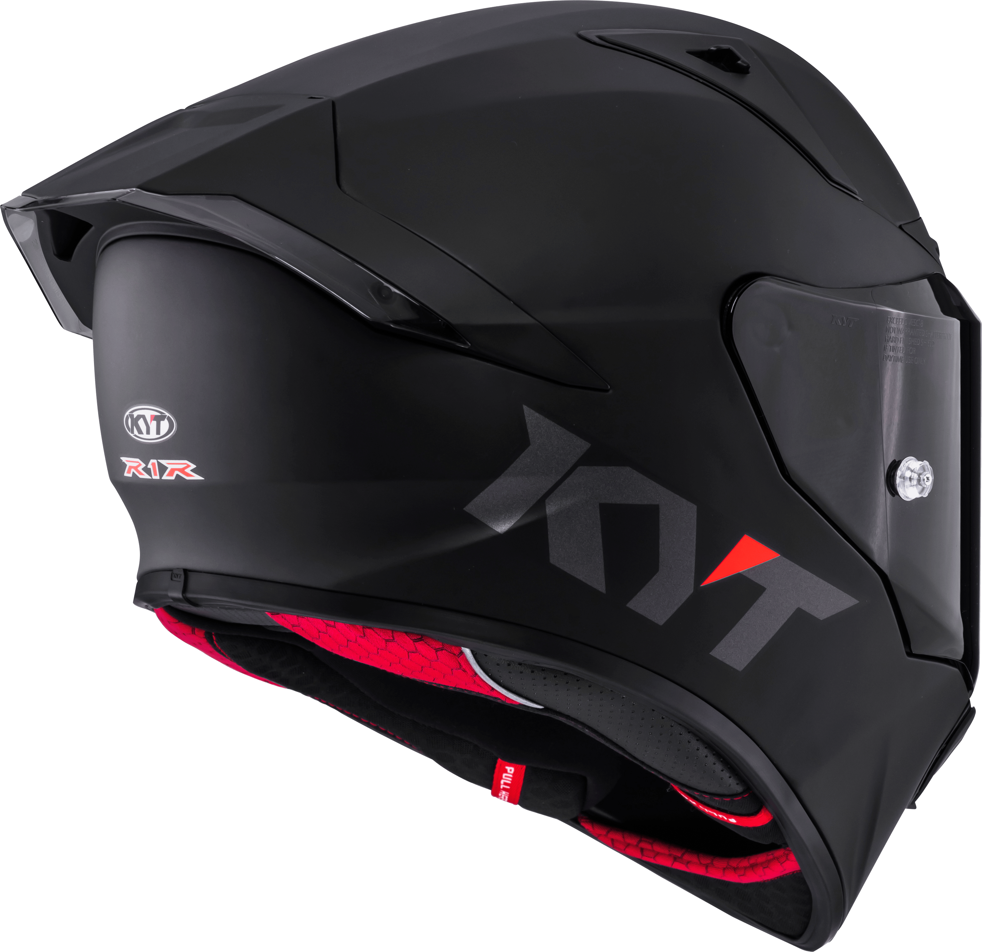 KYT R1R Racing Helm Plain zwart mat Y6R100X6 