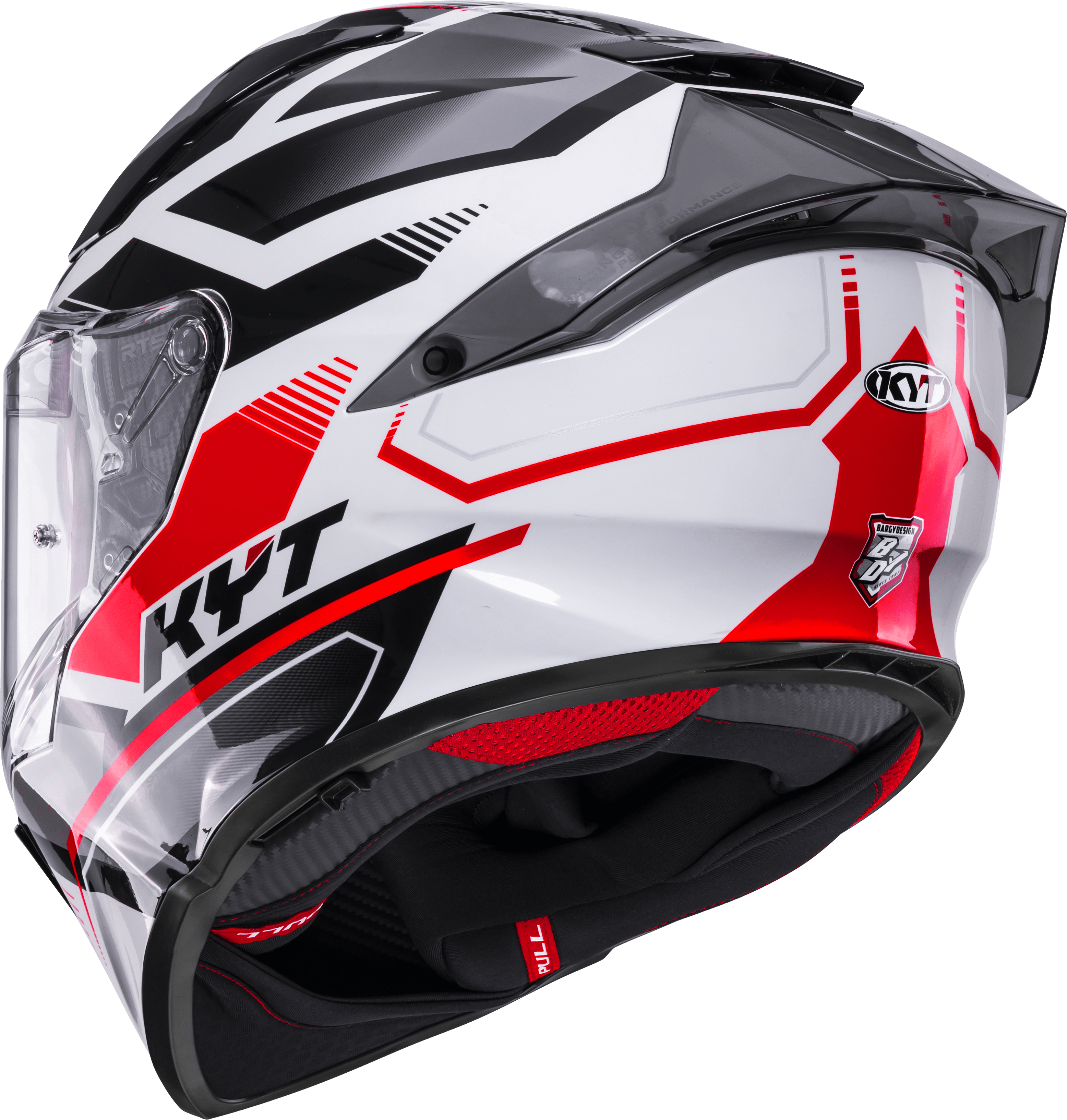 KYT R2R Helm Parsec Wit/Rood Y6R20022 