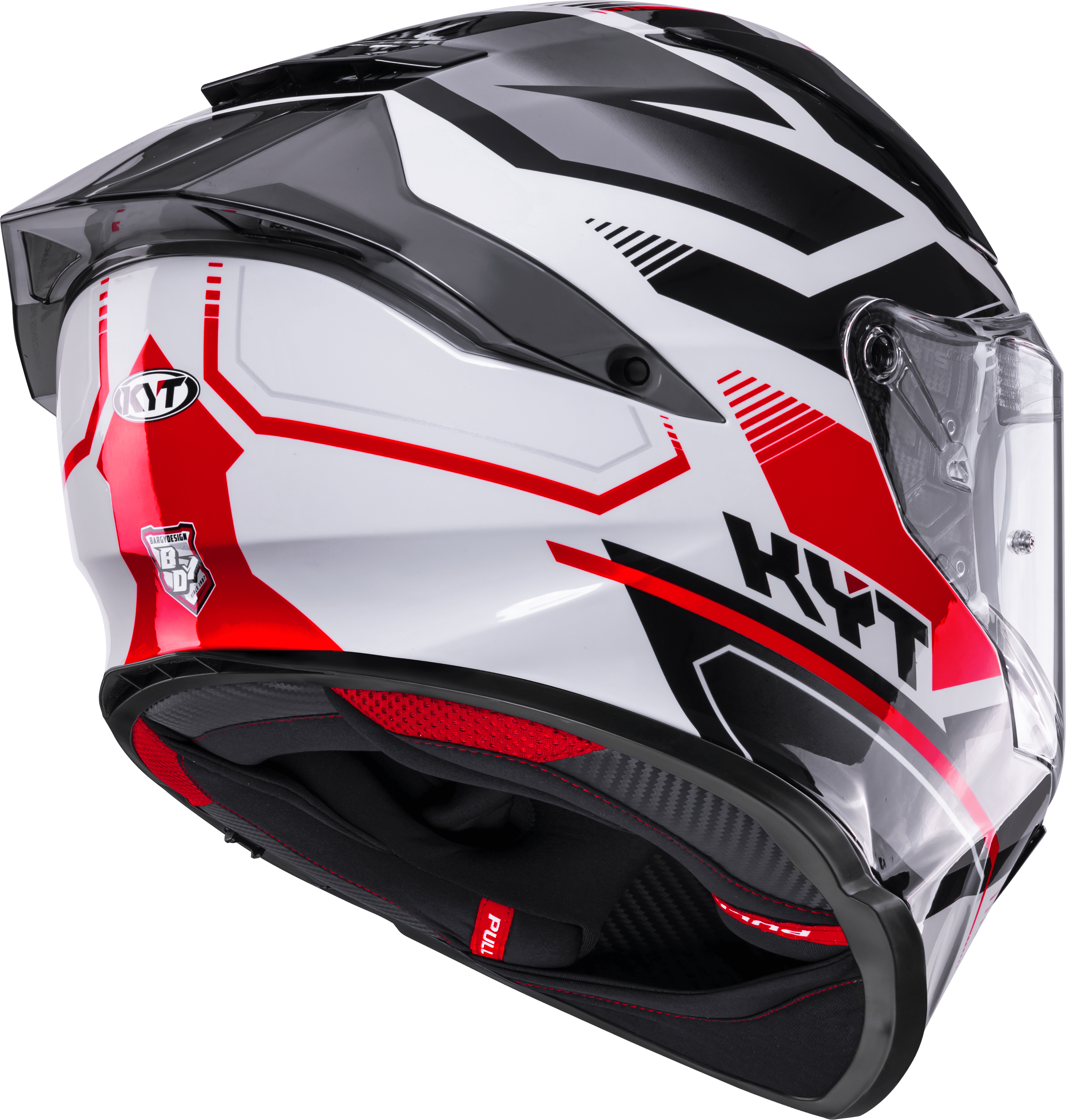KYT R2R Helm Parsec Wit/Rood Y6R20022 