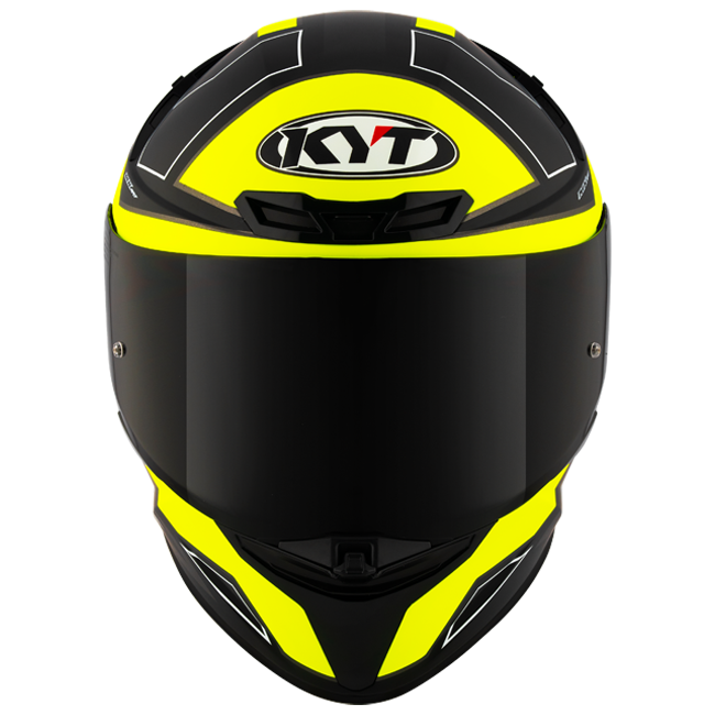 KYT TT-Revo Helm Electron Zwart Geel mat Y6TR0007 