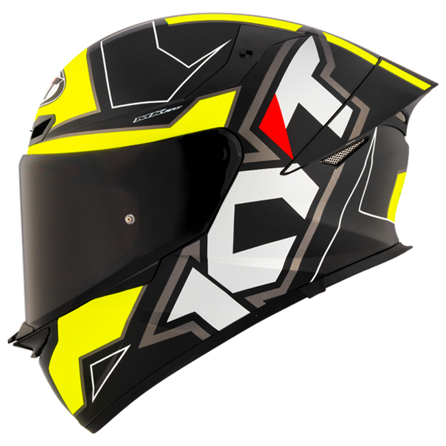 KYT TT-Revo Helm Electron Zwart Geel mat Y6TR0007 