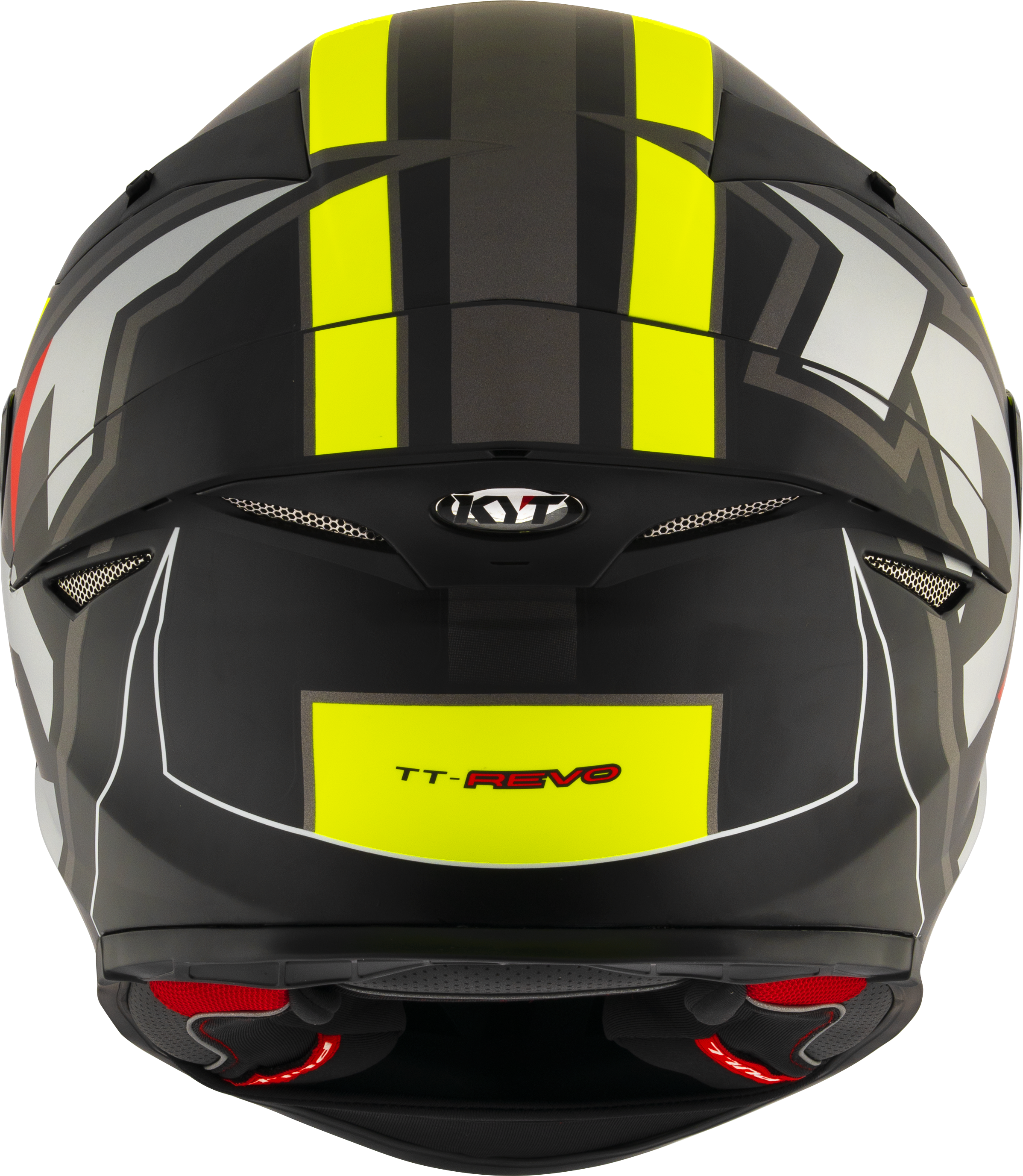 KYT TT-Revo Helm Electron Zwart Geel mat Y6TR0007 