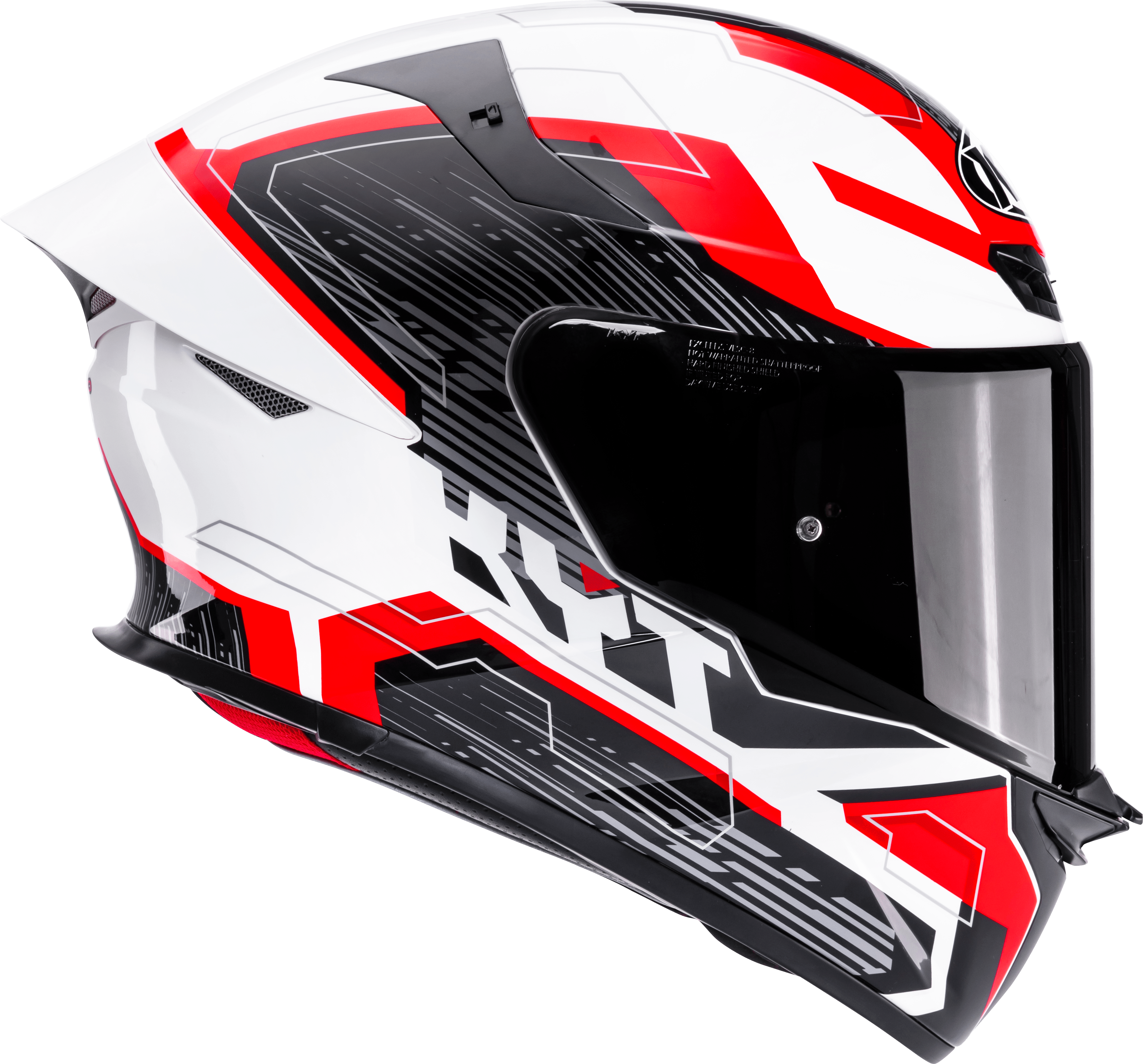 KYT TT-Revo Helm Speeding Wit / Rood Y6TR0051 