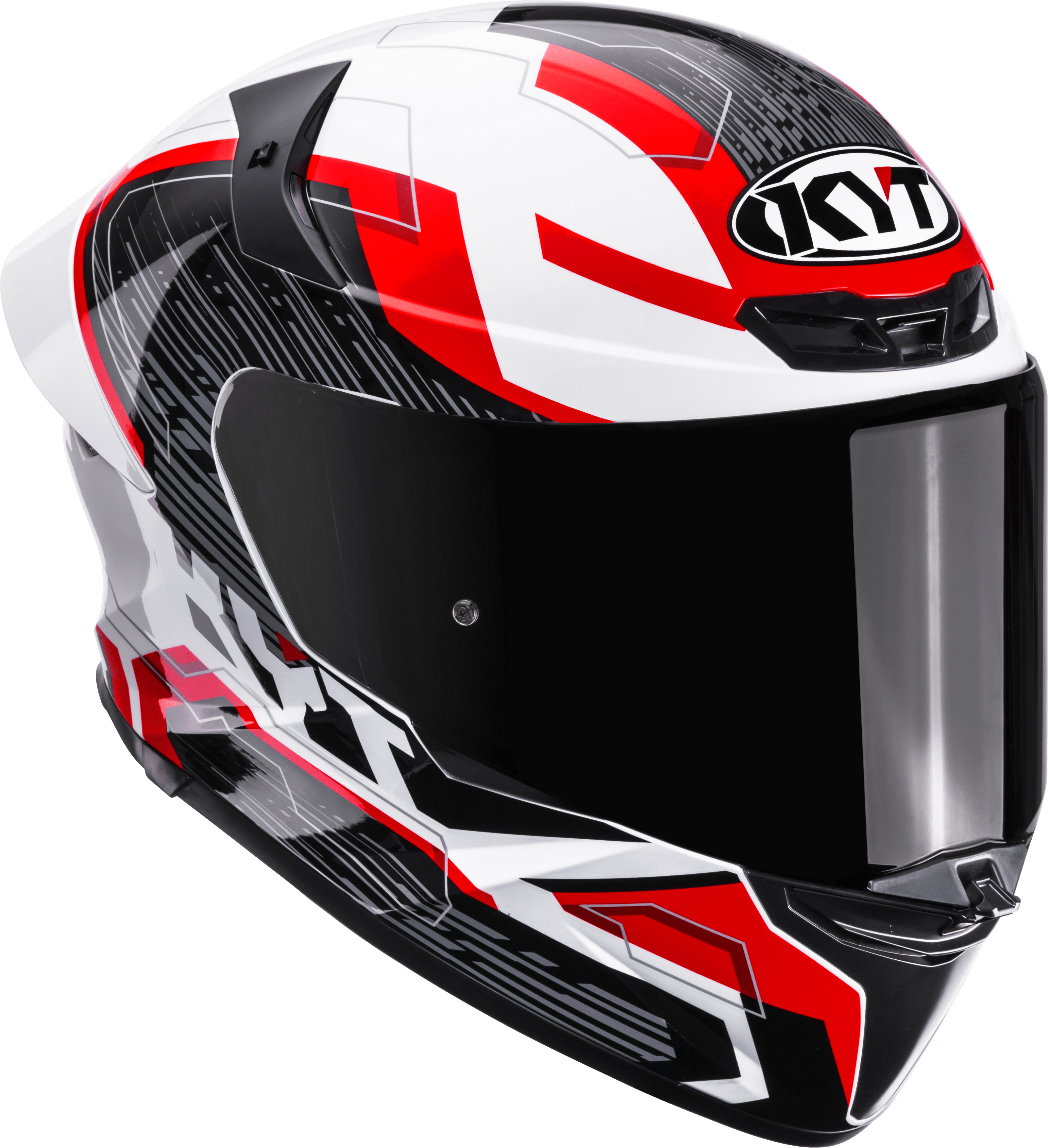 KYT TT-Revo Helm Speeding Wit / Rood Y6TR0051 