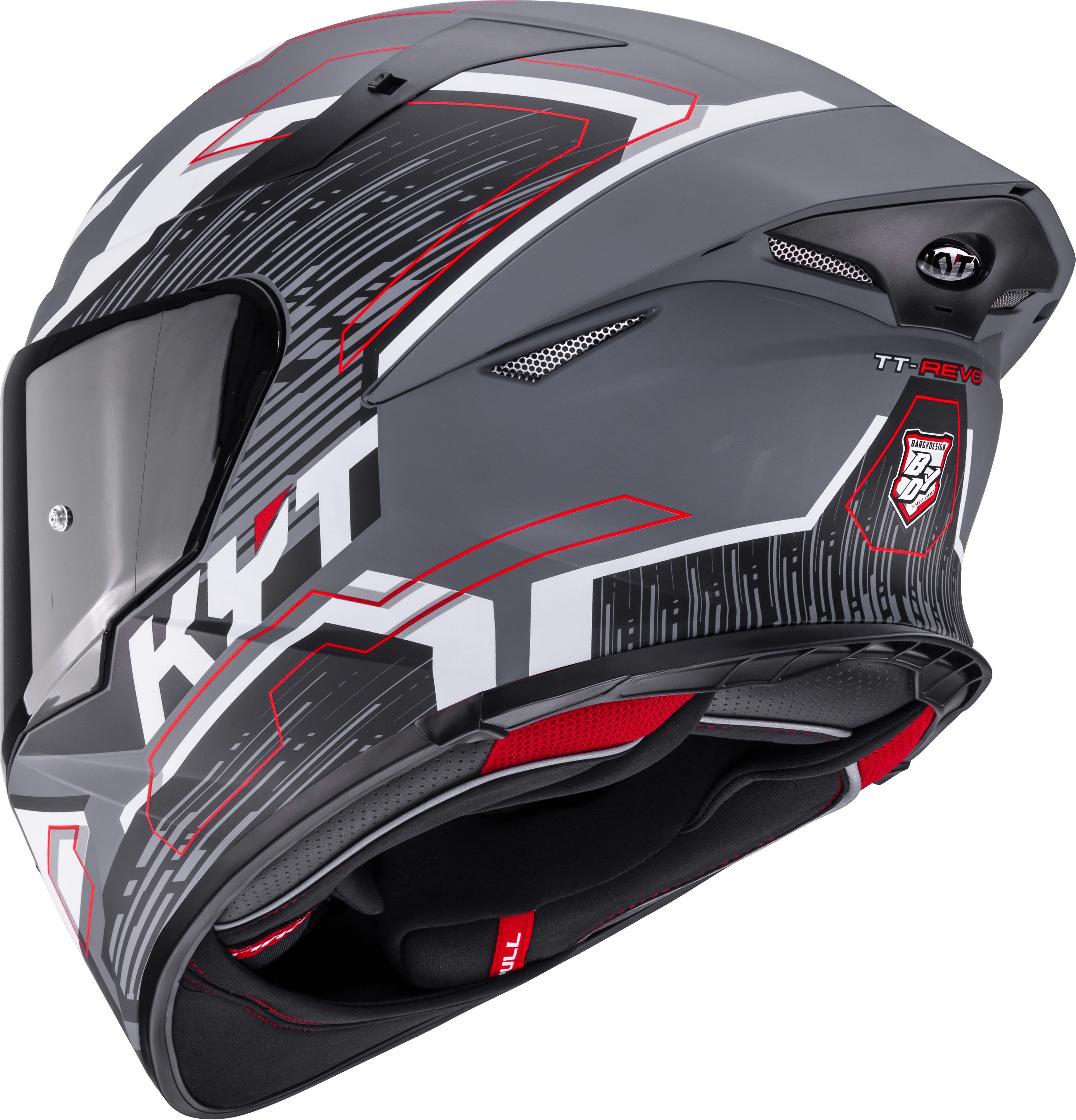 KYT TT-Revo Helm Speeding Matt Grijs Y6TR0052 