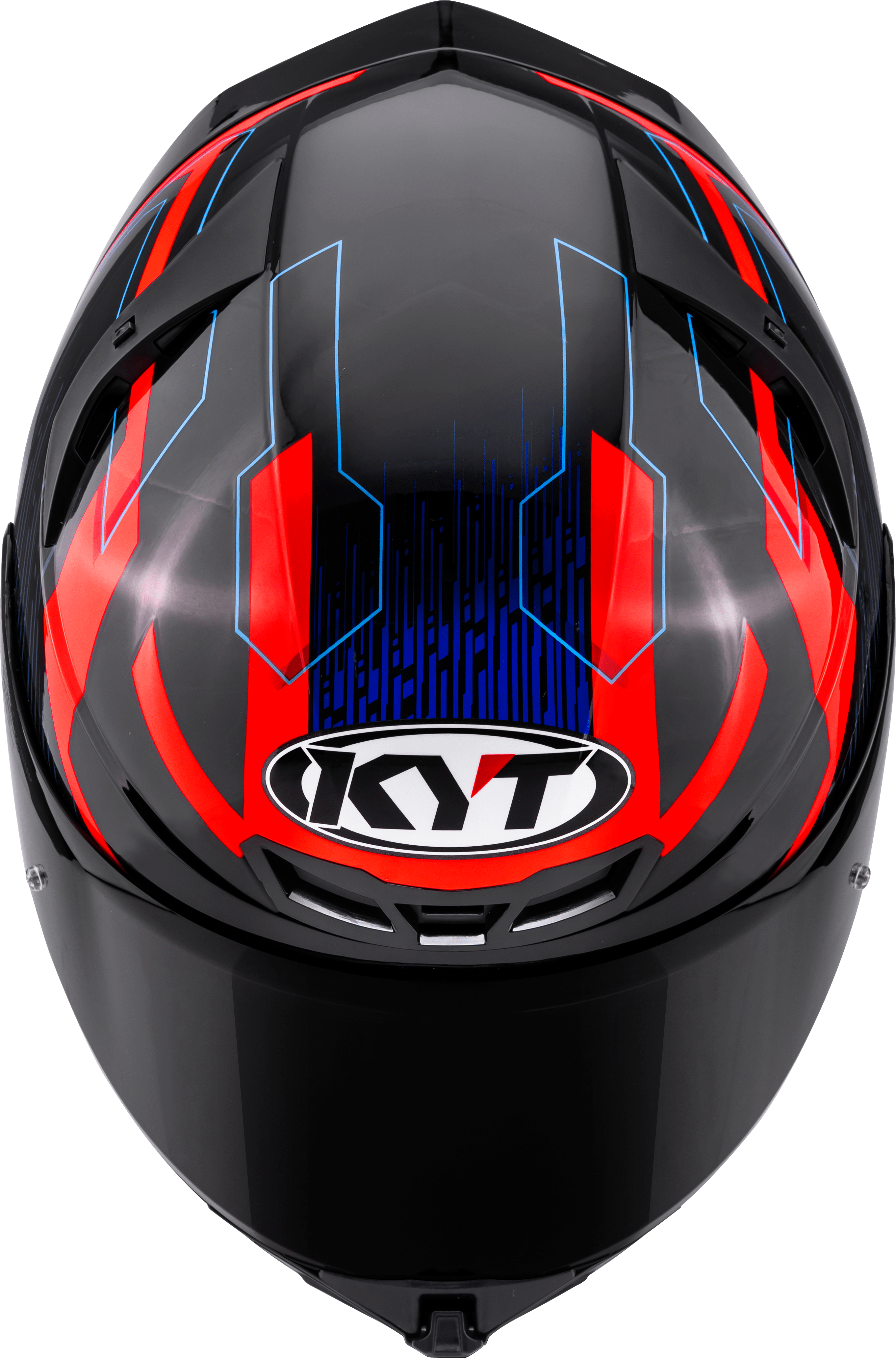 KYT TT-Revo Helm Speeding Zwart / Rood / Blauw Y6TR0053 