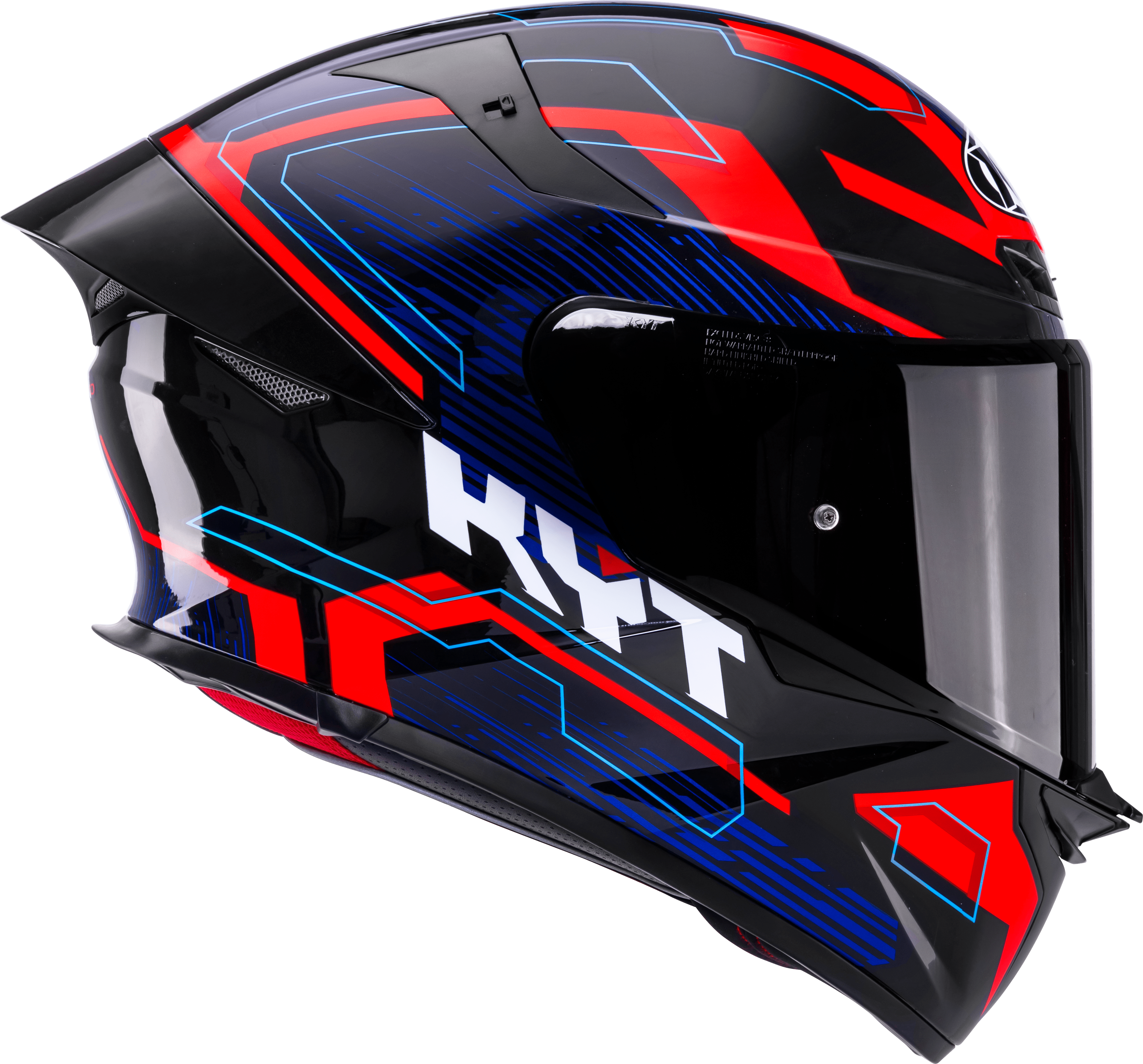KYT TT-Revo Helm Speeding Zwart / Rood / Blauw Y6TR0053 