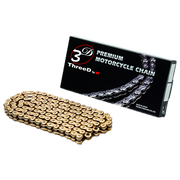 EK Ketting 525 SPR/3D Goud/Goud NX-Ring open met klinkslot – 110 - 120 schakels 