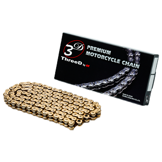 EK Ketting 525 SPR/3D Goud/Goud NX-Ring open met klinkslot – 110 - 120 schakels 