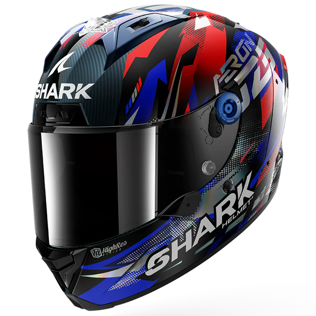 Shark Aeron Helm Johann Zarco Replica GP de Frankrijk – Carbon Blauw Chroom 