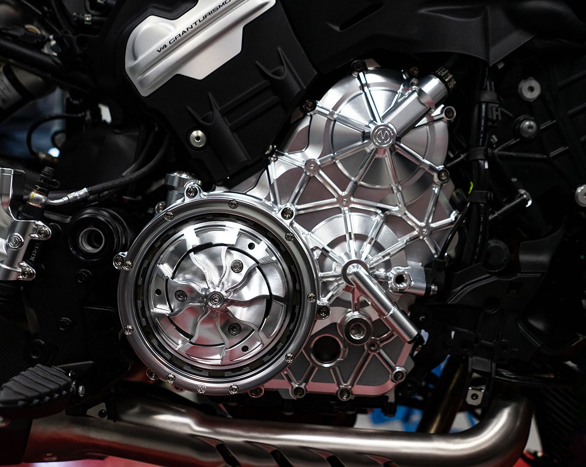 Aluminium motorbehuizing rechts met titaniumbouten Motocorse Ducati Panigale V4/S/R (18-24) 