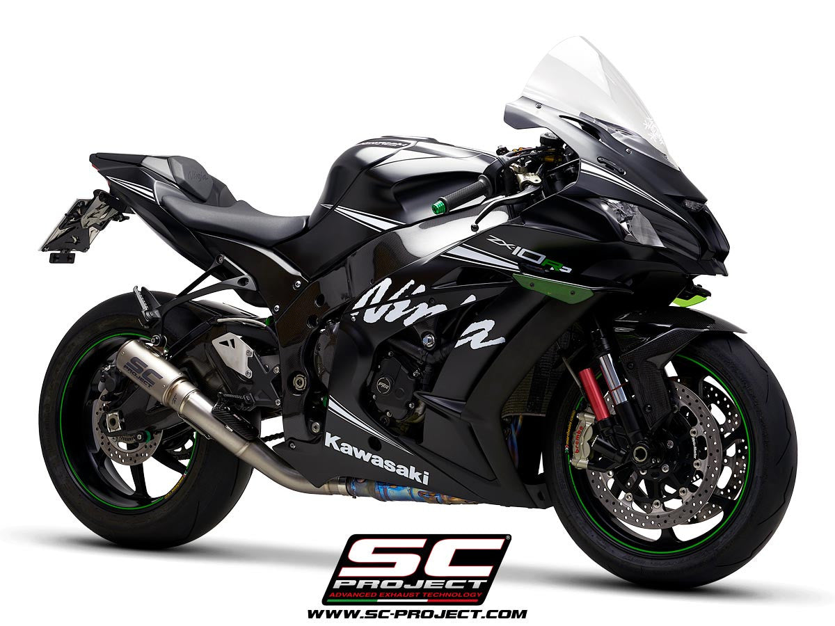 SC-Project Slip-On CR-T + KAT-vervangpijp Kawasaki ZX-10 R/RR (16-20) K22A-DET36 