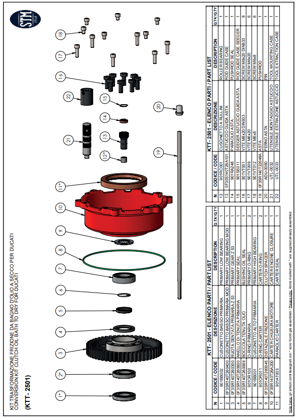 STM EVO GP Droge koppeling Ducati Panigale V2 955 (20-24) KTT-2600 