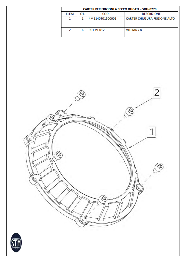 STM EVO GP Droogkoppeling Ducati Panigale 1199/1299 KTT-0500 