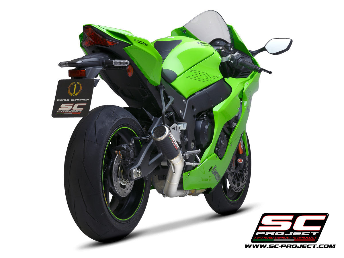 SC-Project Slip-On CR-T + KAT-vervangpijp Kawasaki ZX-10 R/RR (21-25) K38A-DET36 