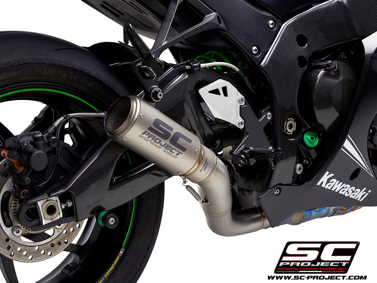 SC-Project Slip-On CR-T + KAT-vervangpijp Kawasaki ZX-10 R/RR (16-20) K22A-DET36 