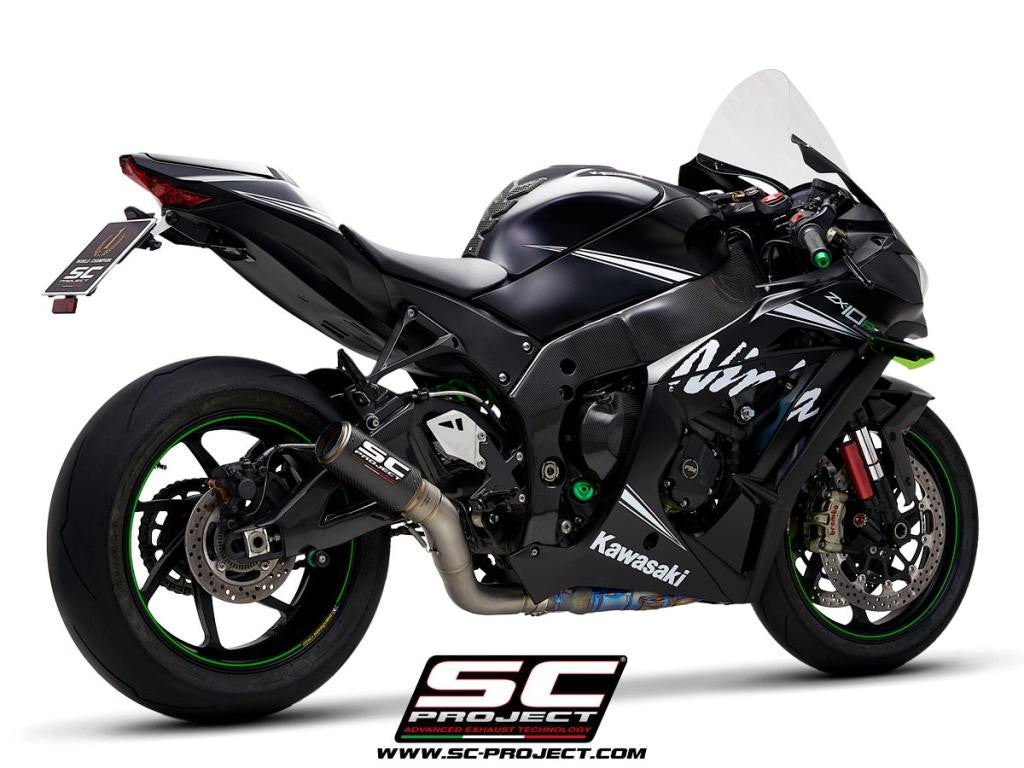 SC-Project Slip-On CR-T + KAT-vervangpijp Kawasaki ZX-10 R/RR (16-20) K22A-DET36 
