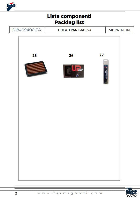 Termignoni Slip-On Kit Zwarte Editie Ducati Panigale V4/S/R (18-24) D18409400INA 
