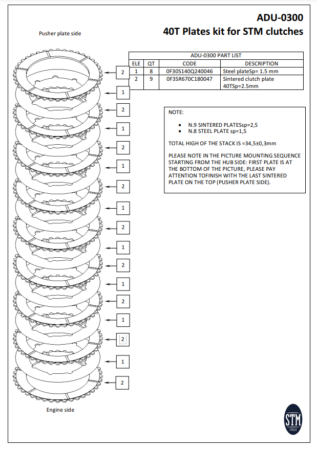 STM EVO GP Droogkoppeling Ducati Panigale 1199/1299 KTT-0500 