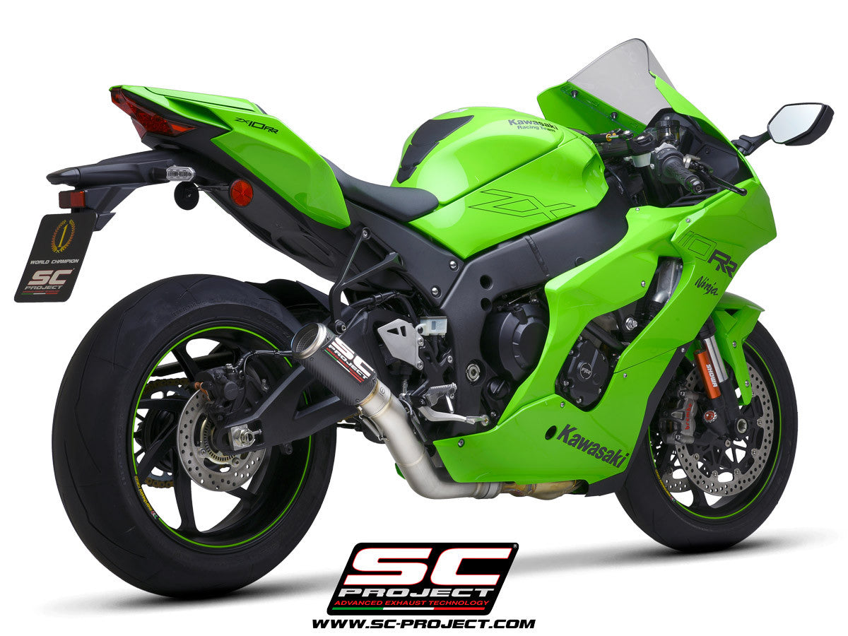 SC-Project Slip-On CR-T + KAT-vervangpijp Kawasaki ZX-10 R/RR (21-25) K38A-DET36 
