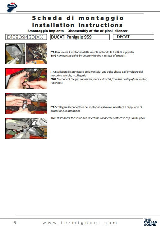 Termignoni Kat-vervangingspijp Ducati Panigale 959 (16-19) D16909430IXX 