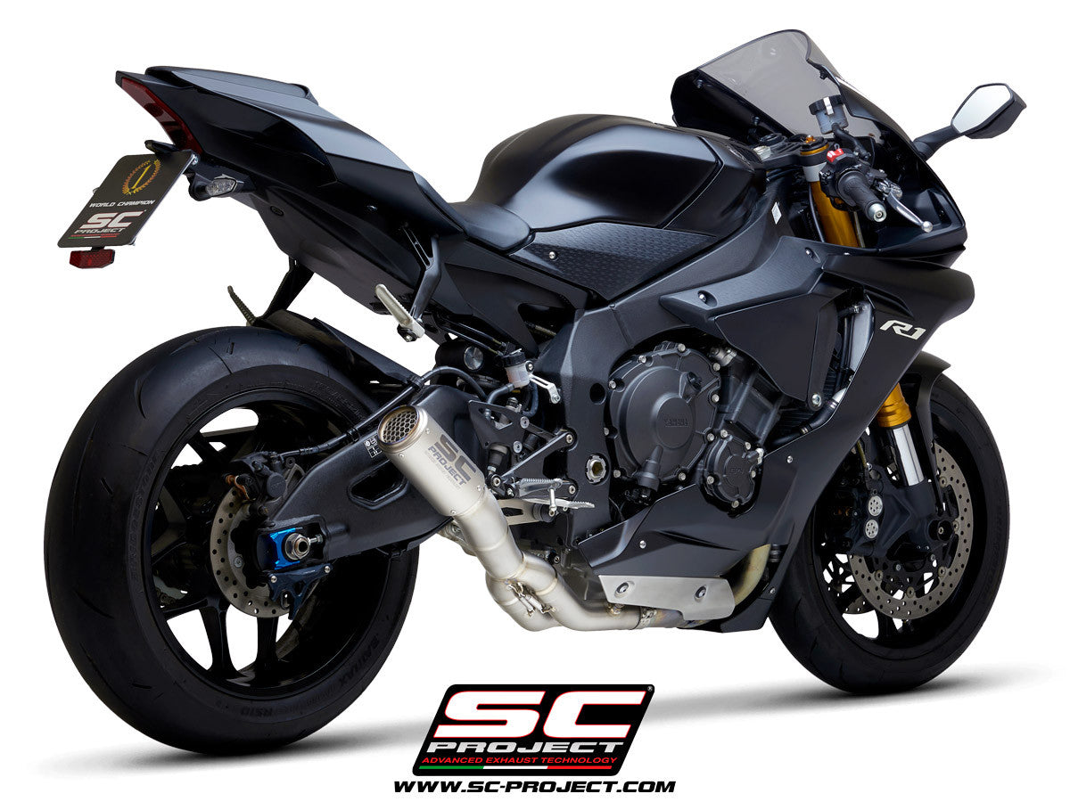 SC-Project Slip-On CR-T + KAT-vervangpijp Yamaha YZF-R1/M RN32 (15-16) Y11A-DET36 