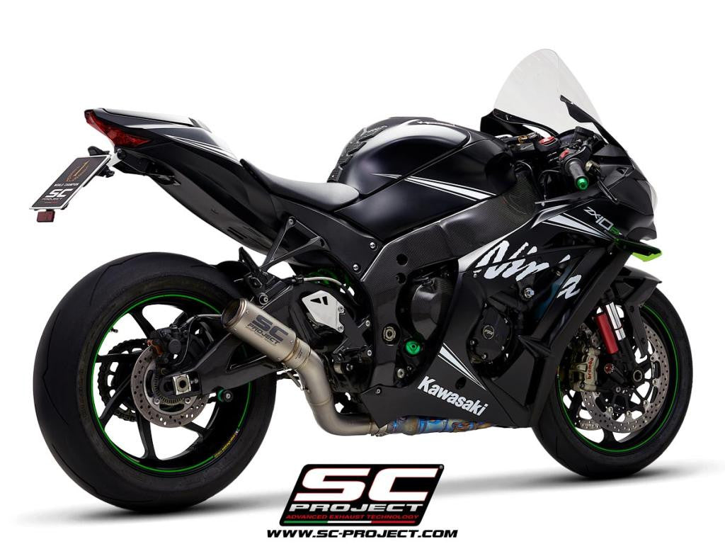 SC-Project Slip-On CR-T + KAT-vervangpijp Kawasaki ZX-10 R/RR (16-20) K22A-DET36 