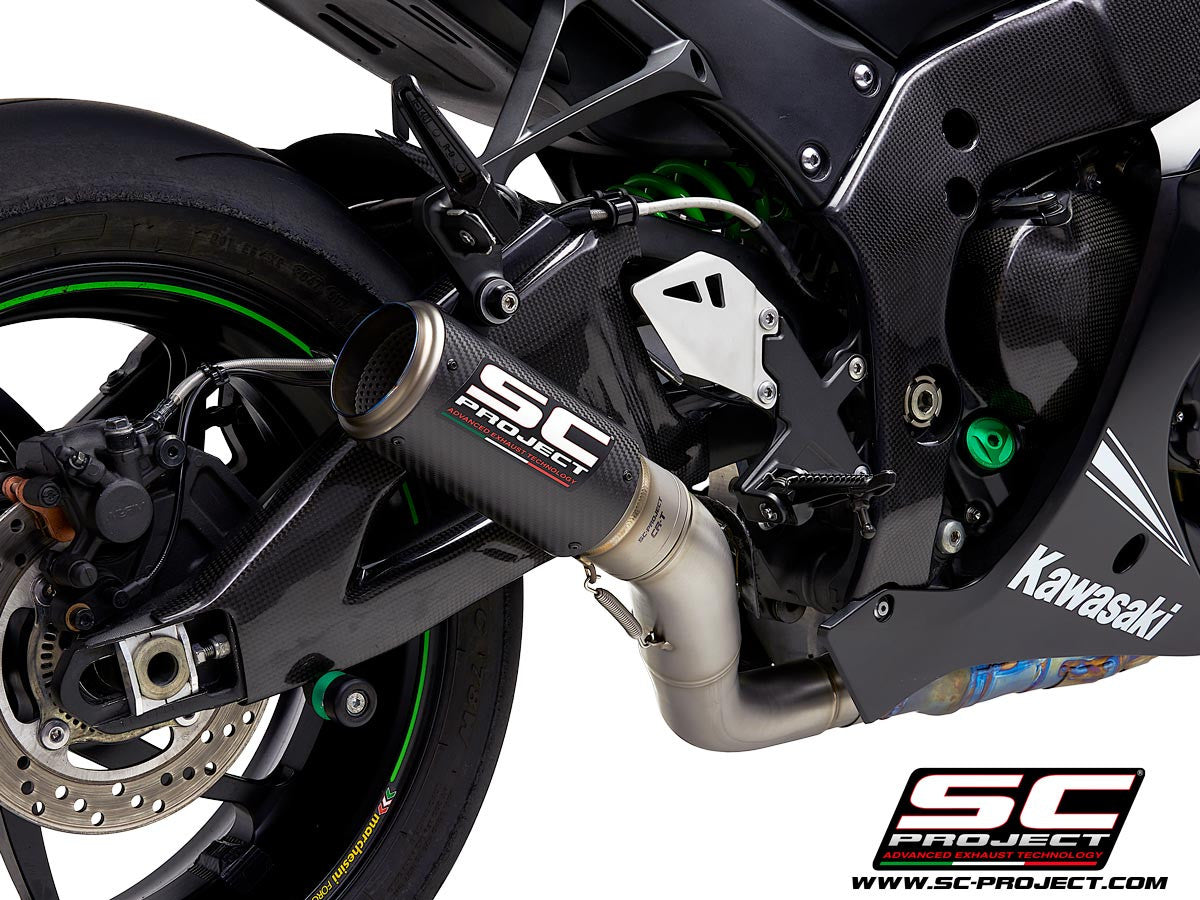 SC-Project Slip-On CR-T + KAT-vervangpijp Kawasaki ZX-10 R/RR (16-20) K22A-DET36 