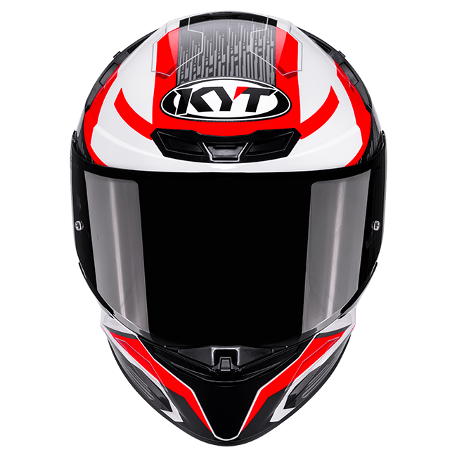 KYT TT-Revo Helm Speeding Wit / Rood Y6TR0051 