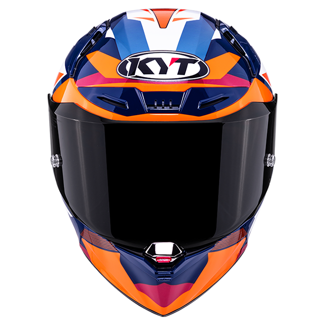 KYT R1R Racing Helm Carbon Diamond Blauw / Oranje Y6R10006 