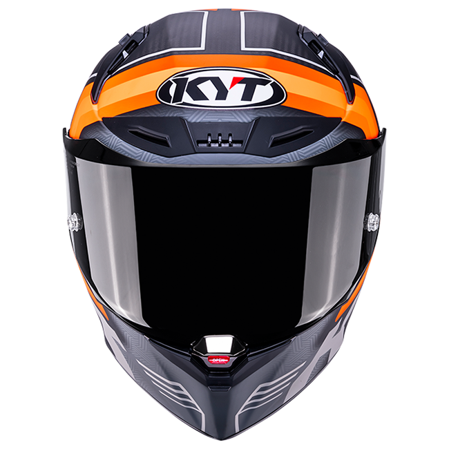 KYT R1R Racing Helm Carbon Accelerator Matt Oranje Y6R10001 