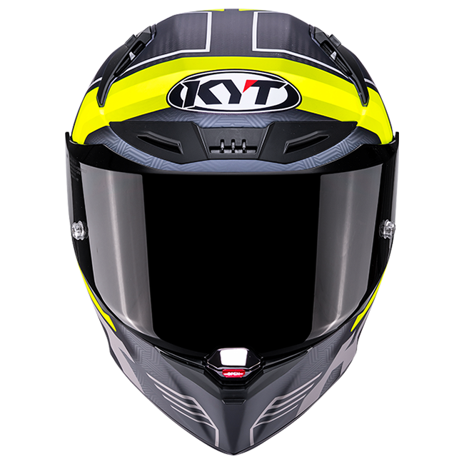 KYT R1R Racing Helm Carbon Accelerator Geel Y6R10010 