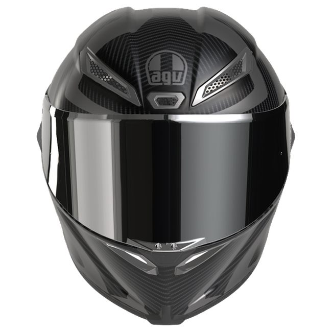 AGV Pista GP RR S Intrepido Matt Carbon/Schwarz/Silber Integral-Rennhelm, Frontansicht