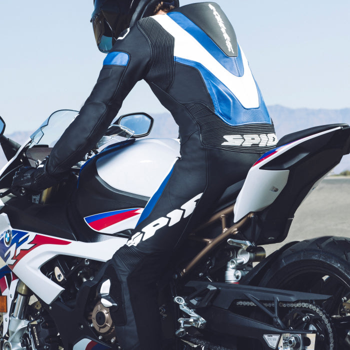 Spidi Laser Pro eendelige overall Leren pak – Geperforeerd racepak | Heren | Zwart/Blauw | Y154022 