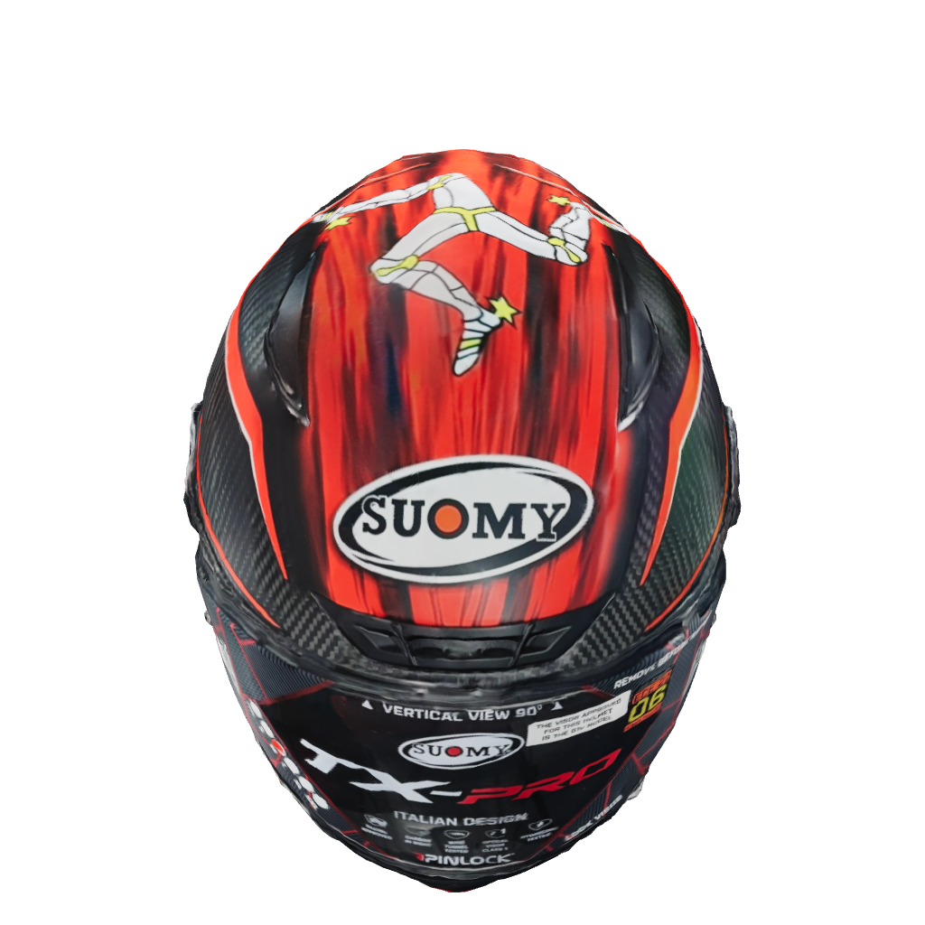 Suomy TX-Pro Helm Carbon Johnson Replica Rood Matt K6TX0010 