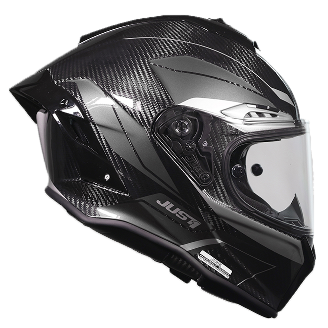Just1 J-PGR Helm Impulse Zilver / Carbon Glans 6031110932016 
