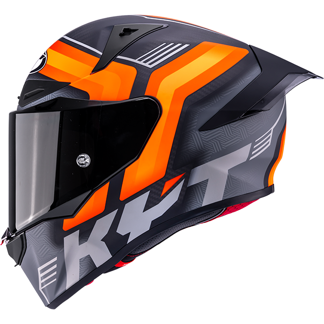 KYT R1R Racing Helm Carbon Accelerator Matt Oranje Y6R10001 