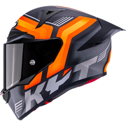 KYT R1R Racing Helm Carbon Accelerator Matt Oranje Y6R10001 