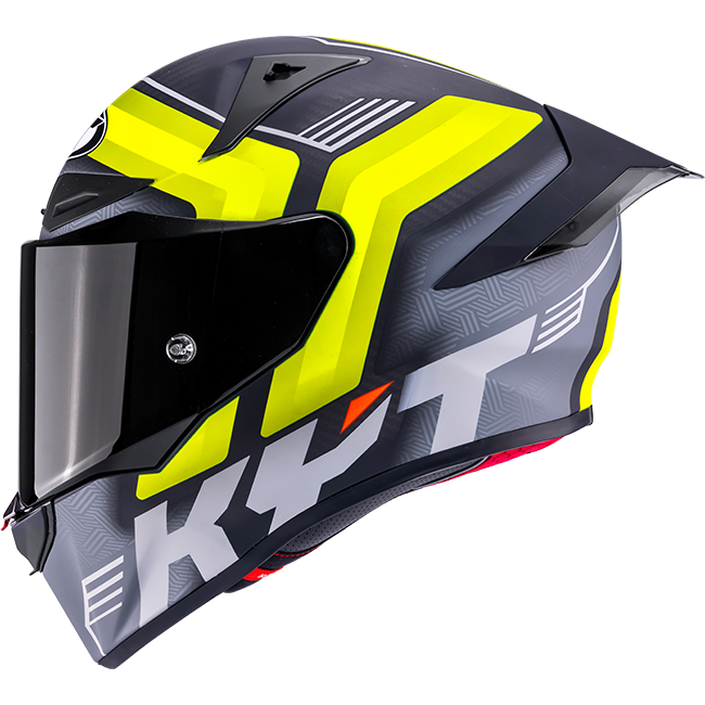 KYT R1R Racing Helm Carbon Accelerator Geel Y6R10010 