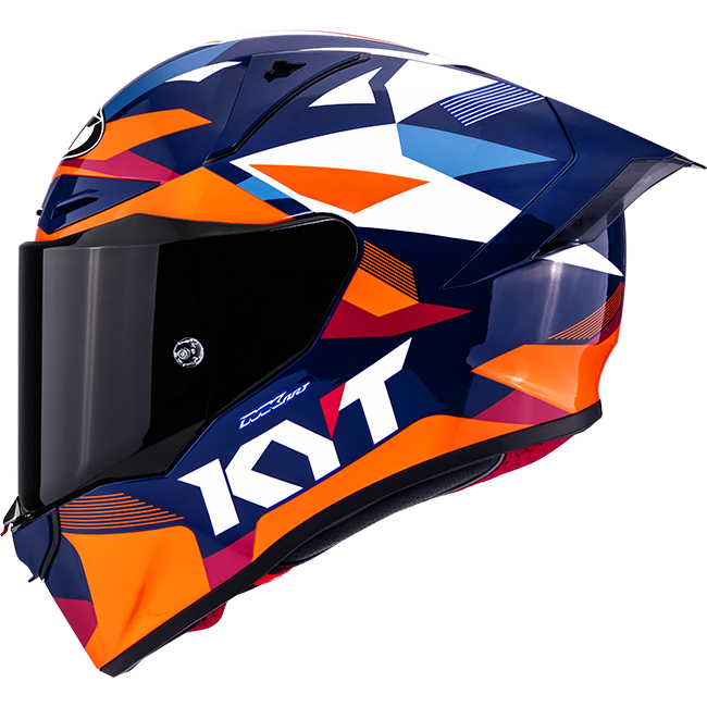 KYT R1R Racing Helm Carbon Diamond Blauw / Oranje Y6R10006 