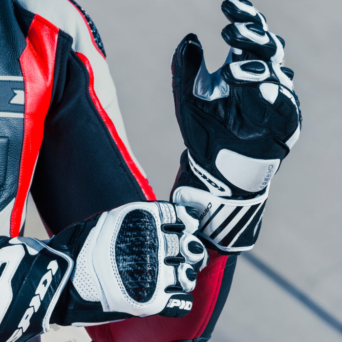 Spidi Carbo 7 Racing Motorfiets Lederen Handschoenen | Heren | Zwart | A210026 