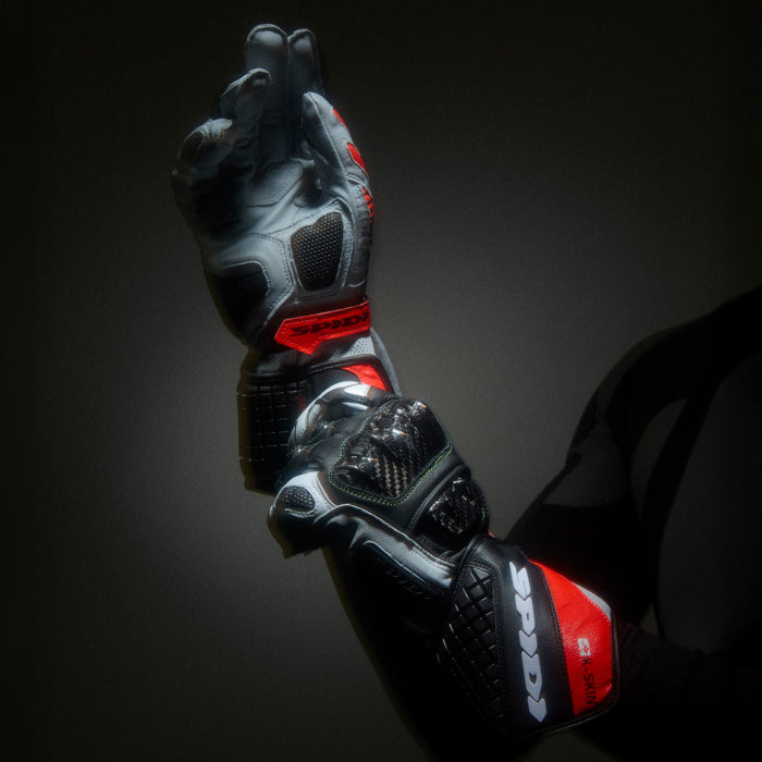 Spidi Carbo Kangaroo Racing Motorhandschoenen | Heren | Zwart-Rood | A216021 