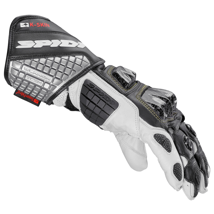 Spidi Carbo Kangaroo Racing Motorfiets Leerhandschoenen | Heren | Zwart-Wit | A216011 
