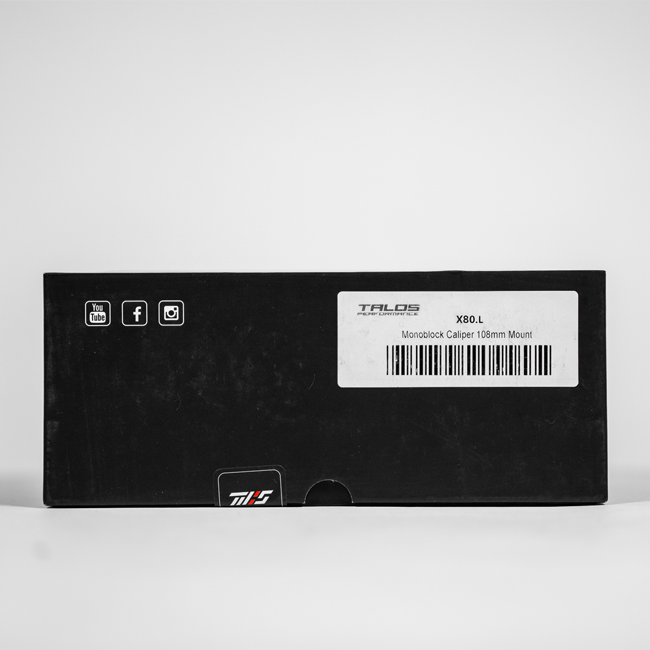 Talos X80 SBK Racing Monoblock P4 34/38 108mm Remklauw Voor Links | X80.108.HD.L 