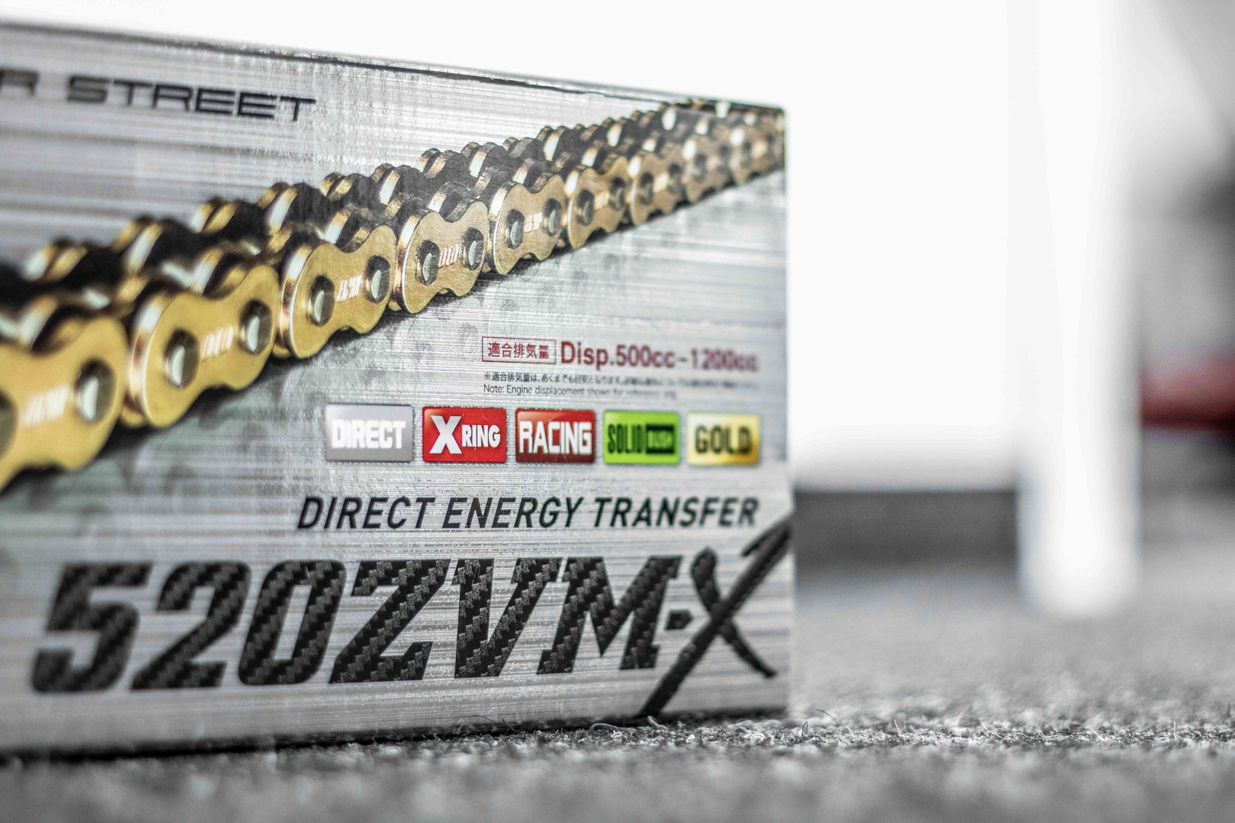 D.I.D 520ZVM-X X-Ring ketting 520 G&G open met klinkring – 100 tot 132 schakels 