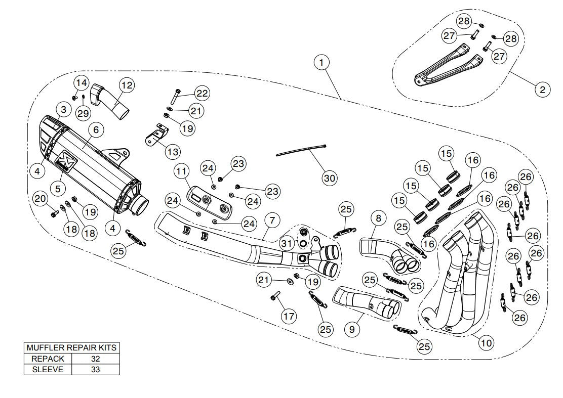 Akrapovic Racing Line (Roestvrij staal) Honda CBR 1000 RR SC77 (17-19) S-H10R8-APLT 